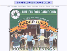 Tablet Screenshot of lichfieldfolkdanceclub.co.uk